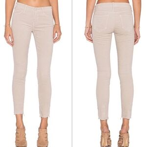 MOTHER Looker Ankle Fray Hopscotch Corduroy Pants
